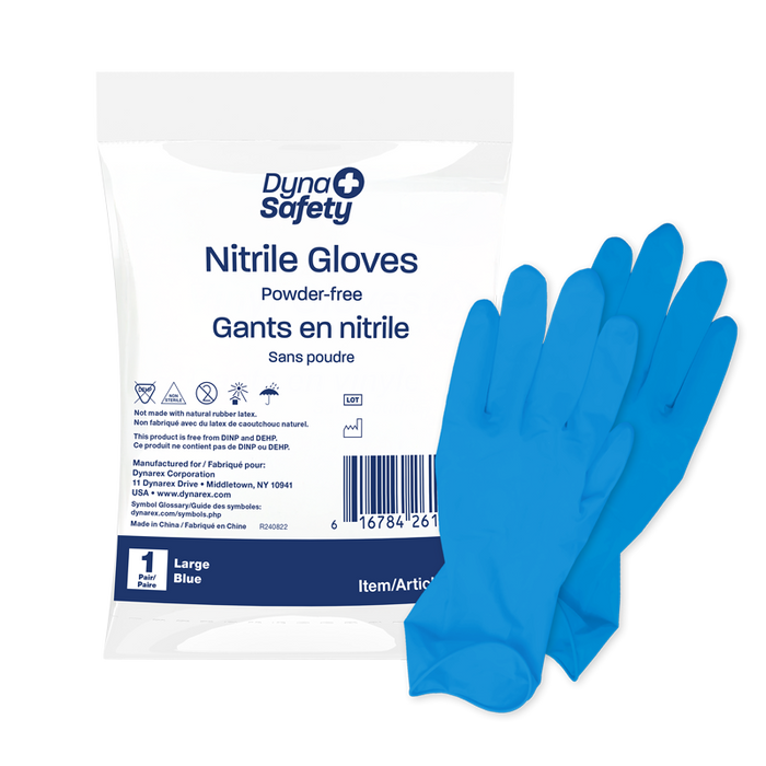 Dynarex Nitrile Gloves in a Bag, Powder-Free