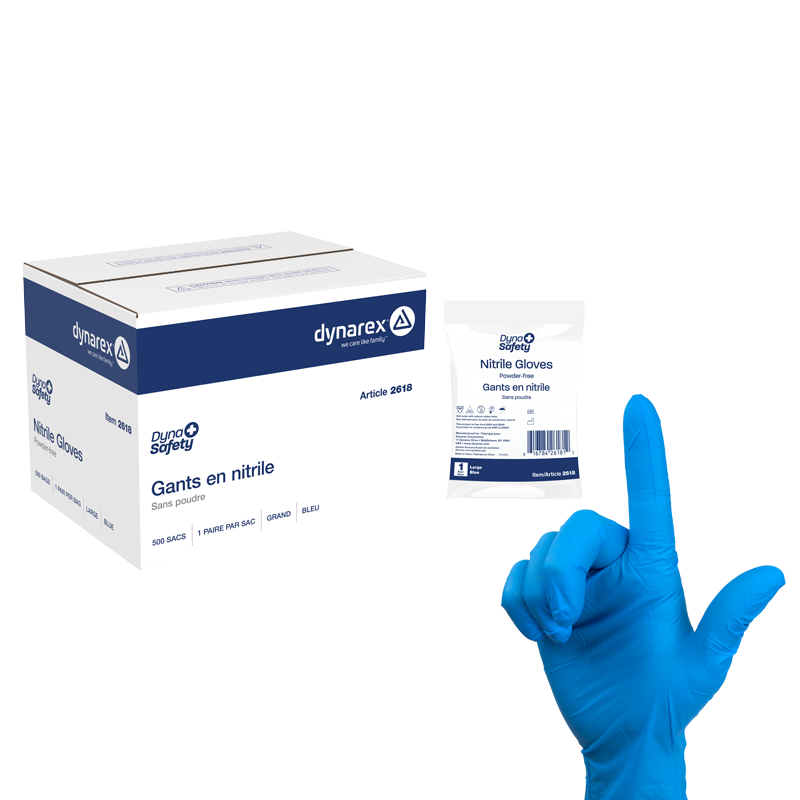 Dynarex Nitrile Gloves in a Bag, Powder-Free