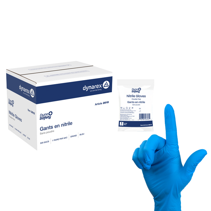 Dynarex Nitrile Gloves in a Bag, Powder-Free