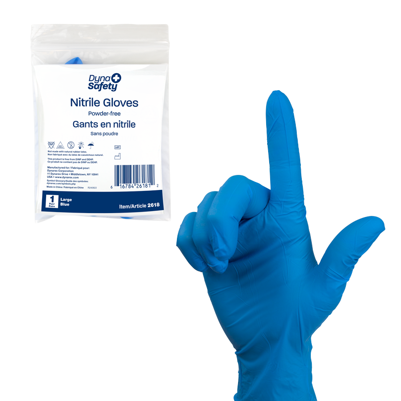 Dynarex Nitrile Gloves in a Bag, Powder-Free