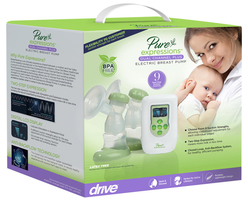 Drive Medical Pure Expressions Dual Channel Electric Breast Pumps — RTLBP2000