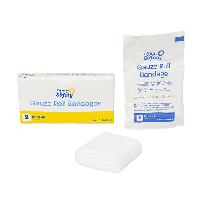 Dynarex DynaSafety Gauze Roll Bandages