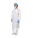 Aspen Surgical Gown, Tyvek, Isolation, Tie Collar w/ Knit Cuff, White, Universal, 30/cs