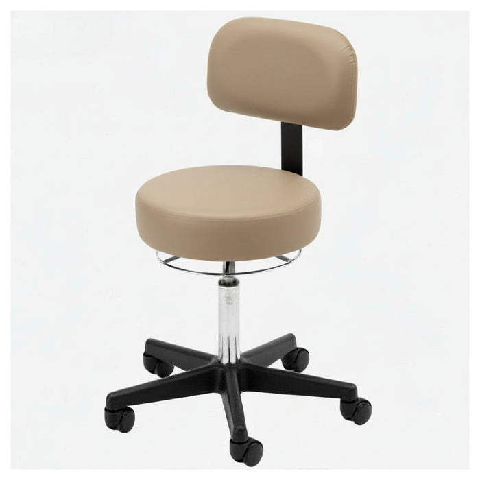 Brewer 360-Degree Round Stool w/ Backrest