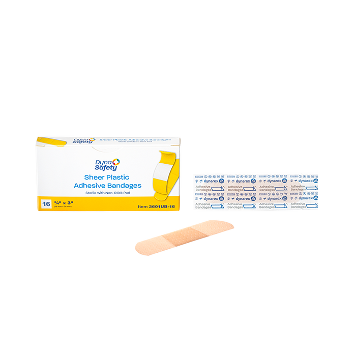 Dynarex Sheer Plastic Adhesive Bandages - Sterile