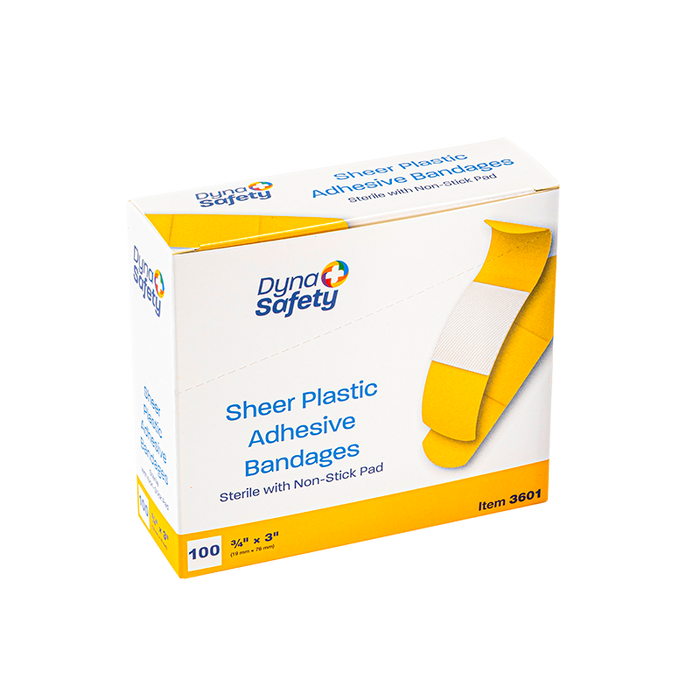 Dynarex Sheer Plastic Adhesive Bandages - Sterile