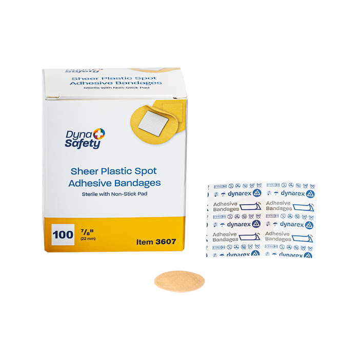 Dynarex Sheer Plastic Adhesive Bandages - Sterile