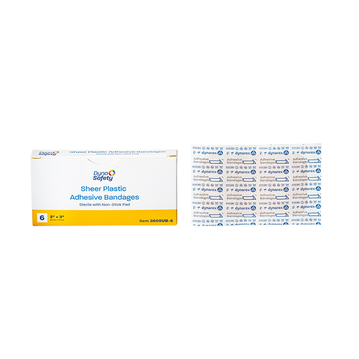 Dynarex Sheer Plastic Adhesive Bandages - Sterile
