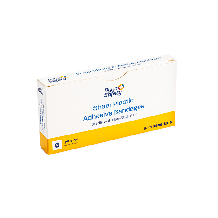 Dynarex Sheer Plastic Adhesive Bandages - Sterile