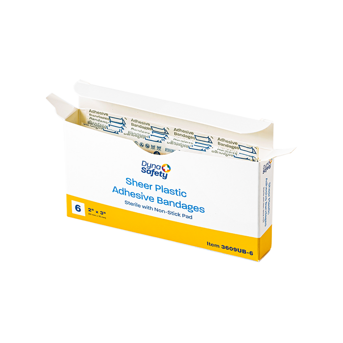 Dynarex Sheer Plastic Adhesive Bandages - Sterile