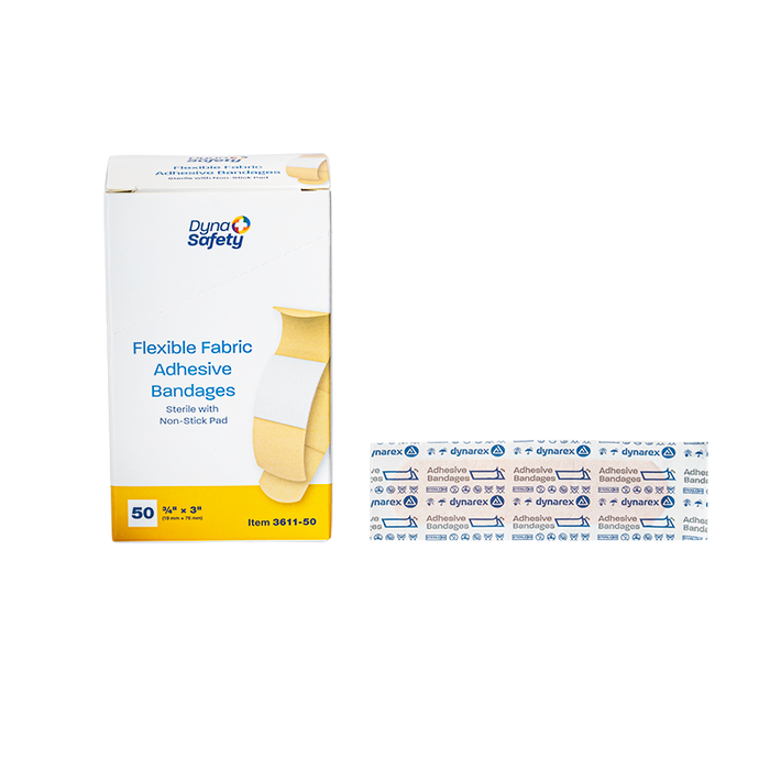Dynarex Flexible Fabric Adhesive Bandages - Sterile