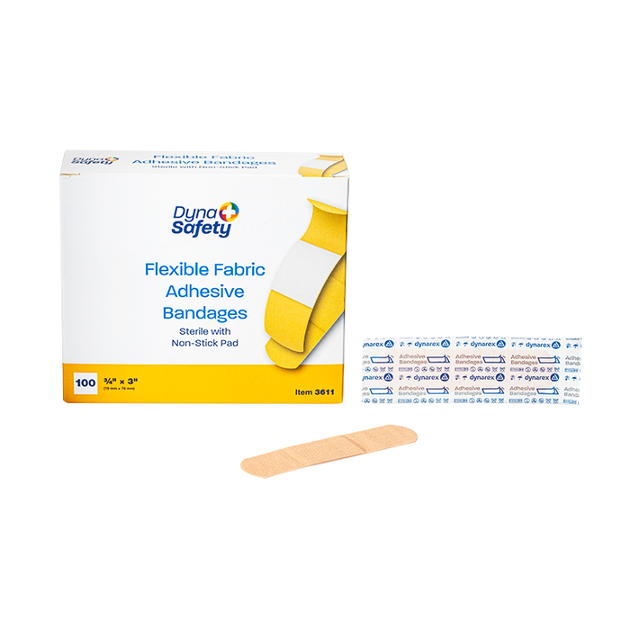Dynarex Flexible Fabric Adhesive  Bandages - Sterile - 3611