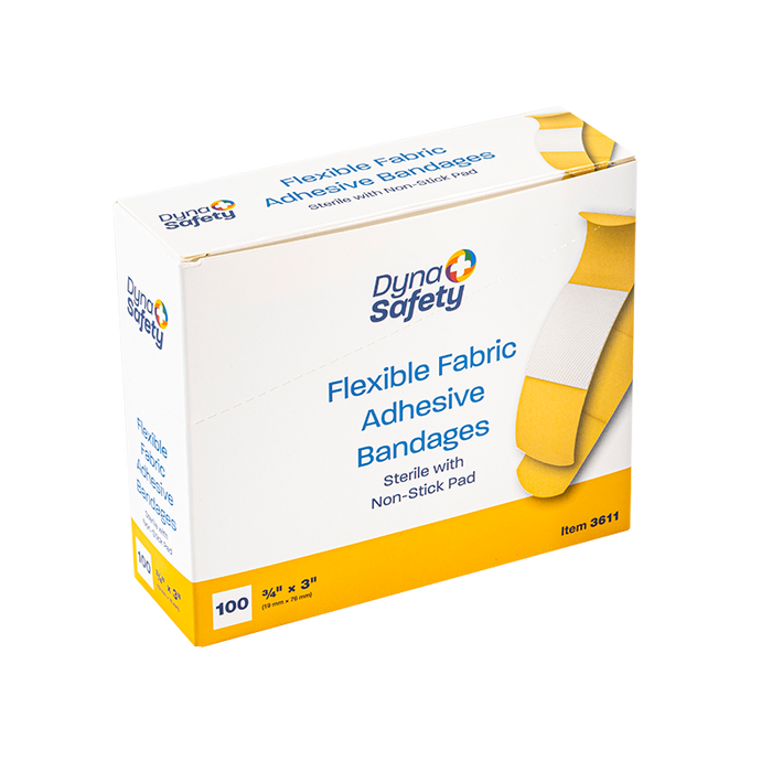 Dynarex Flexible Fabric Adhesive Bandages - Sterile