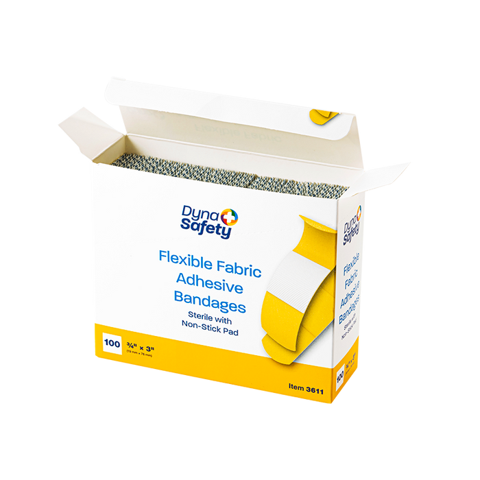 Dynarex Flexible Fabric Adhesive Bandages - Sterile