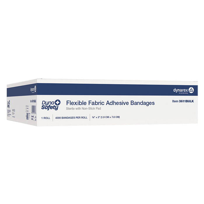 Dynarex Flexible Fabric Adhesive Bandages - Sterile