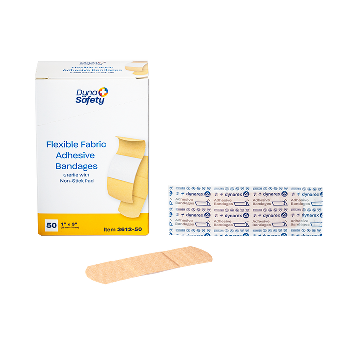 Dynarex Flexible Fabric Adhesive Bandages - Sterile
