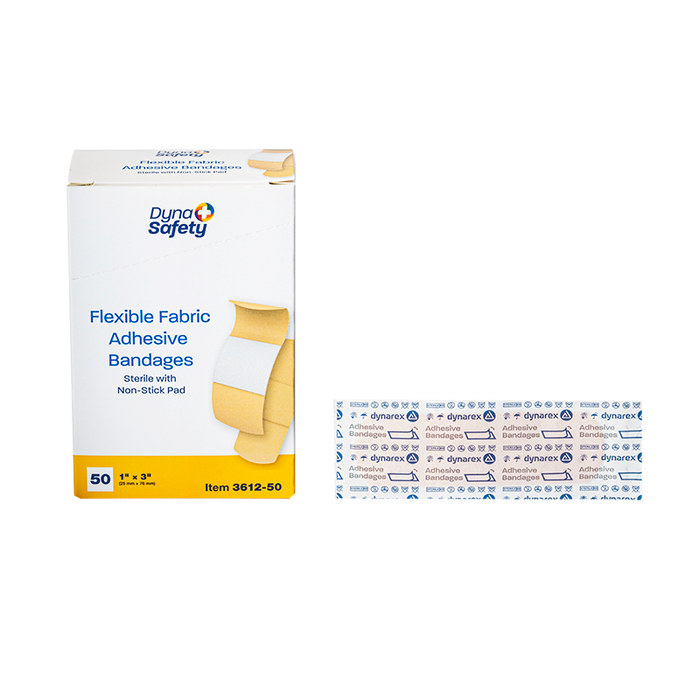 Dynarex Flexible Fabric Adhesive Bandages - Sterile