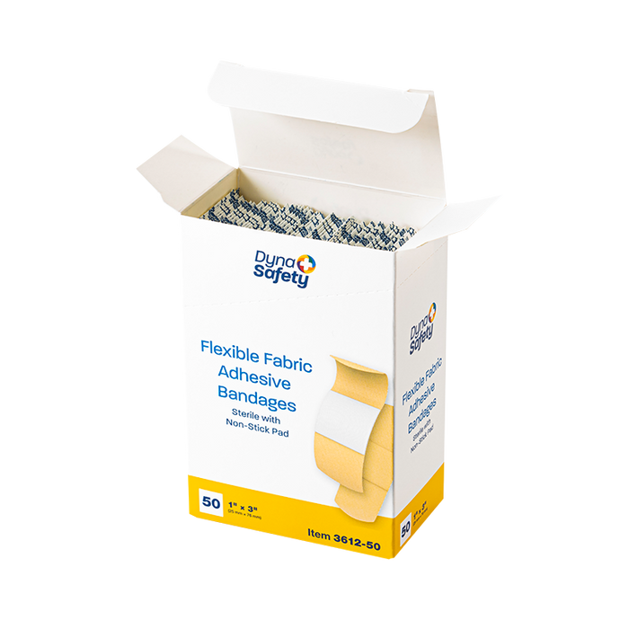 Dynarex Flexible Fabric Adhesive Bandages - Sterile