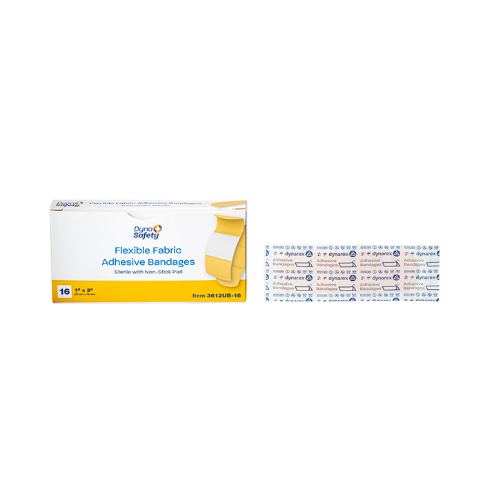 Dynarex Flexible Fabric Adhesive Bandages - Sterile