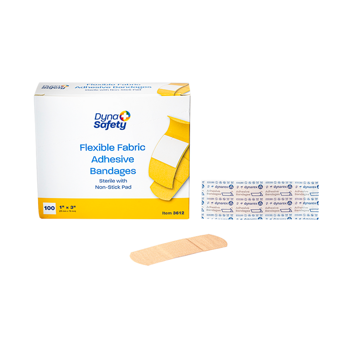 Dynarex Flexible Fabric Adhesive Bandages - Sterile - 3612