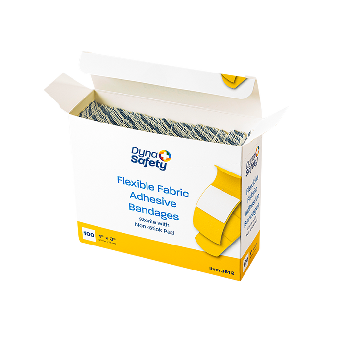 Dynarex Flexible Fabric Adhesive Bandages - Sterile