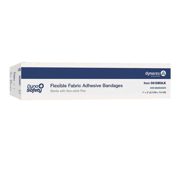 Dynarex Flexible Fabric Adhesive Bandages - Sterile