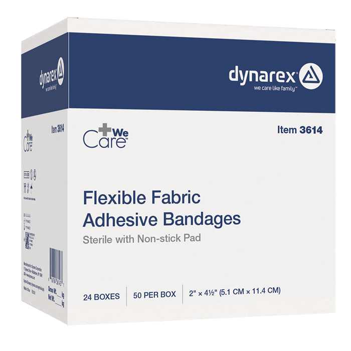 Dynarex Flexible Fabric Adhesive Bandages - Sterile (3614)