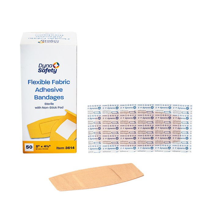 Dynarex Flexible Fabric Adhesive Bandages - Sterile (3614)