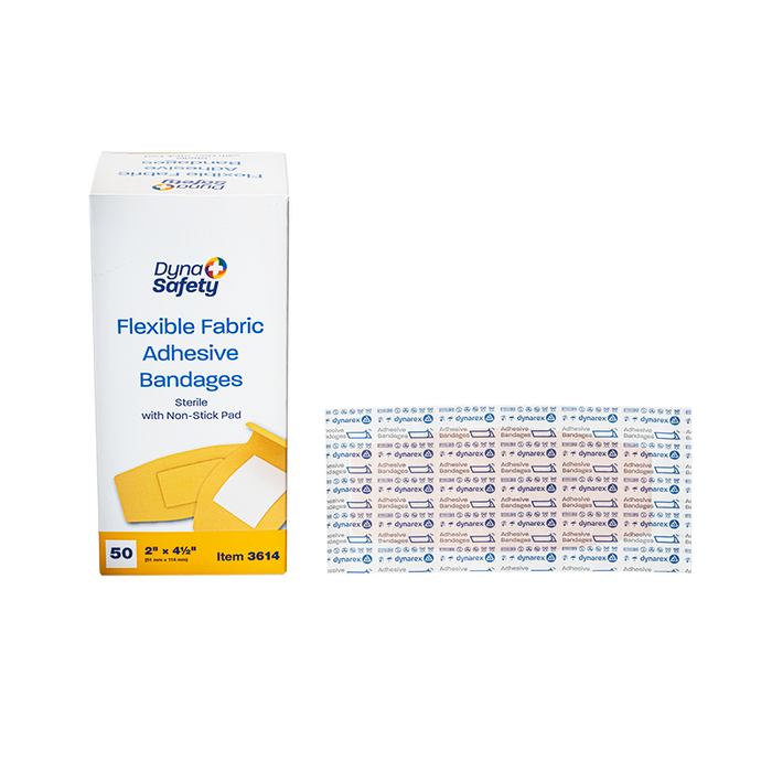 Dynarex Flexible Fabric Adhesive Bandages - Sterile (3614)