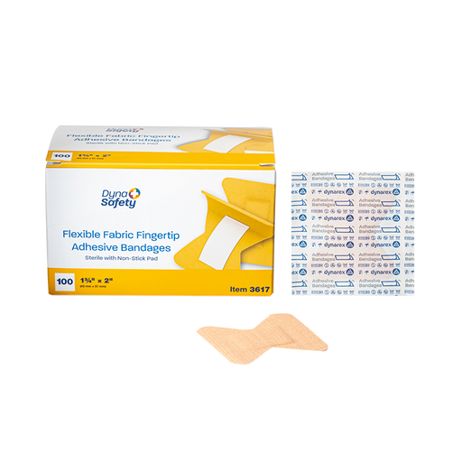 Dynarex Adhesive Flexible Fabric Bandages Fingertip - Sterile - 3617