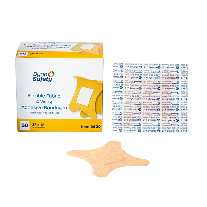 Dynarex Flexible Fabric Adhesive Bandages - Sterile