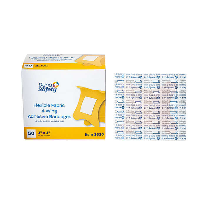 Dynarex Flexible Fabric Adhesive Bandages - Sterile