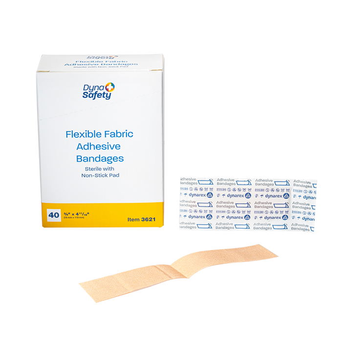 Dynarex Flexible Fabric Adhesive Bandages - Sterile