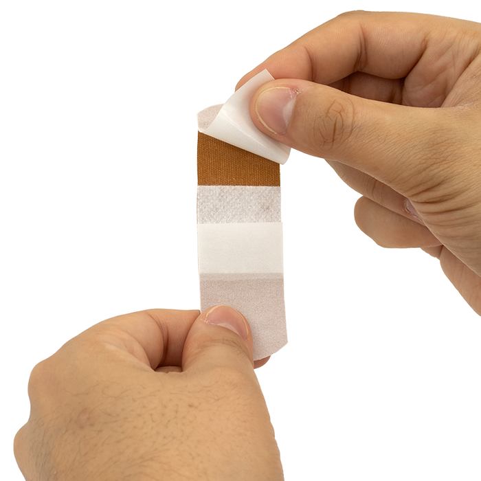 Dynarex ColorFit Adhesive Fabric Bandages - Dark Brown