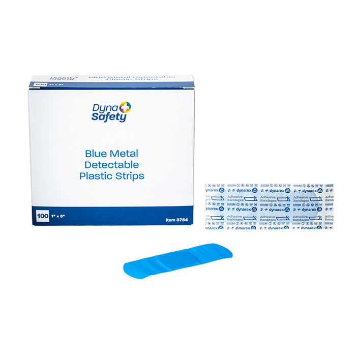 Dynarex Blue Metal Detectable Plastic Strip