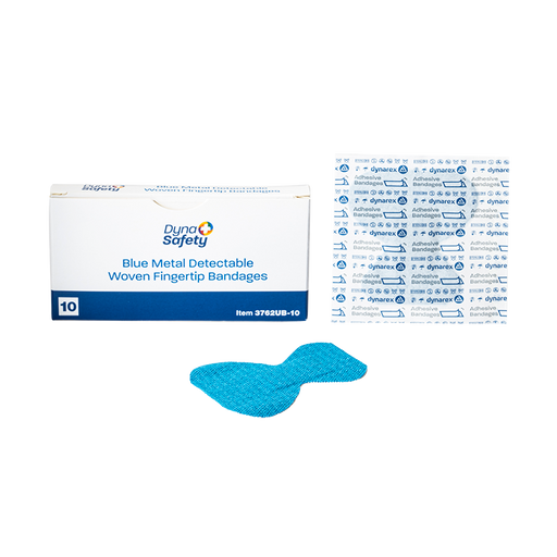 Dynarex Blue Metal Detectable Woven Bandage Fingertip - 3762UB-10