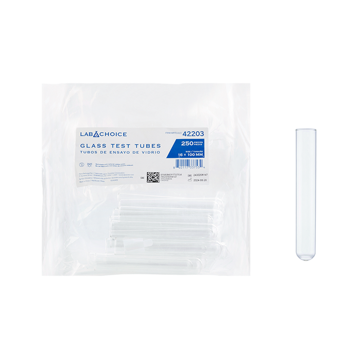 Dynarex LabChoice Glass Test Tubes