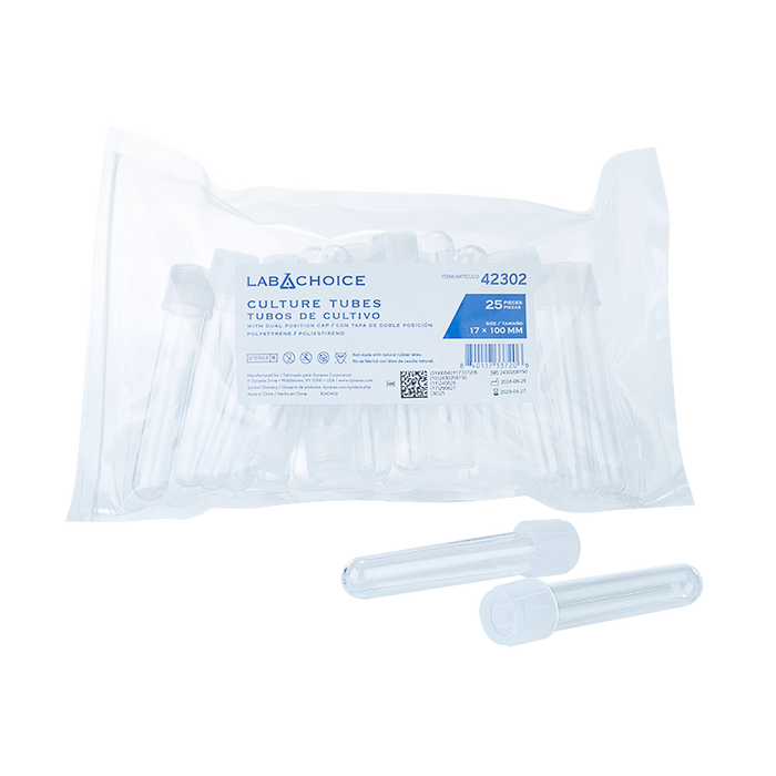 Dynarex LabChoice Culture Tube with Dual Position Caps