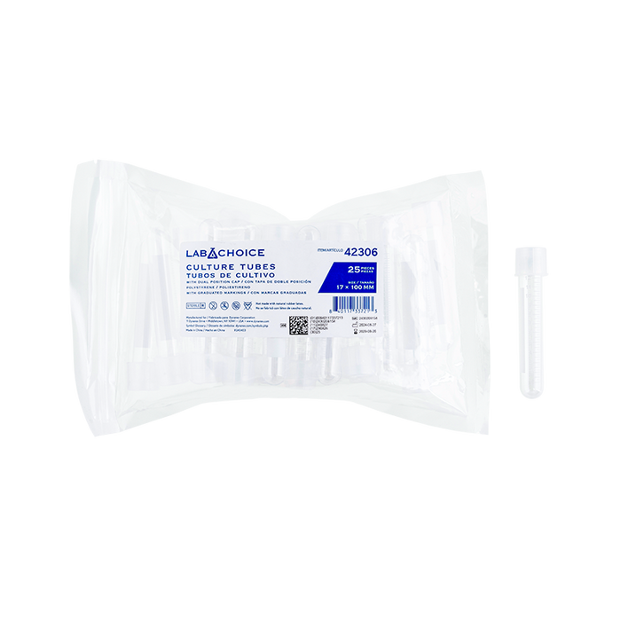 Dynarex LabChoice Culture Tube with Dual Position Caps