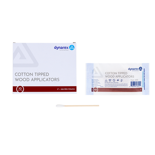 Dynarex Cotton Tipped Wood Applicators - Non-Sterile - 4301