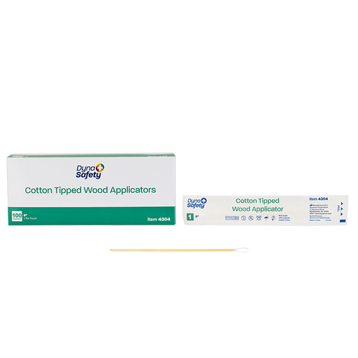 Dynarex Cotton Tipped Wood Applicators - Sterile - 4304