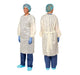 Aspen Surgical Gown, SMS, AAMI Level 2 Isolation, SMS, Full Back w/ Elastic Cuff, Yellow, XL,100/cs