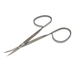 Aspen Surgical Symmetry Scissors, Iris, Curved, Large Ribbon Ring Handles w/Flat Shanks, 4 in