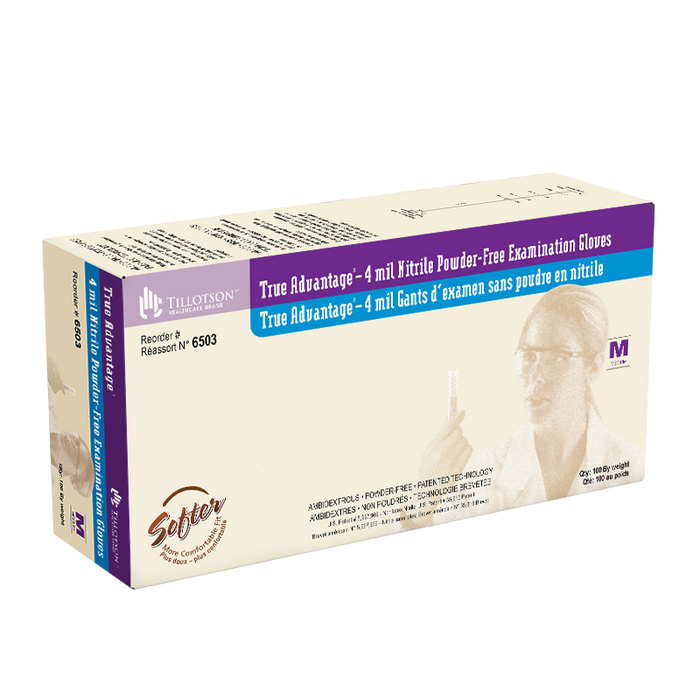Dynarex True Advantage Nitrile Exam Gloves, Powder-Free