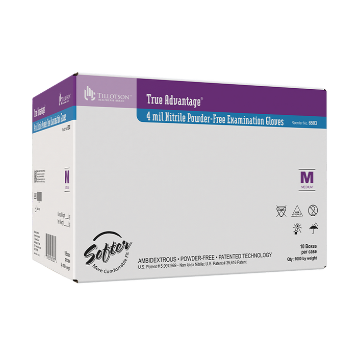Dynarex True Advantage Nitrile Exam Gloves, Powder-Free