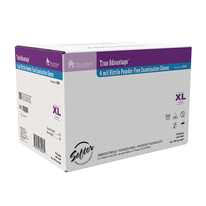 Dynarex True Advantage Nitrile Exam Gloves, Powder-Free