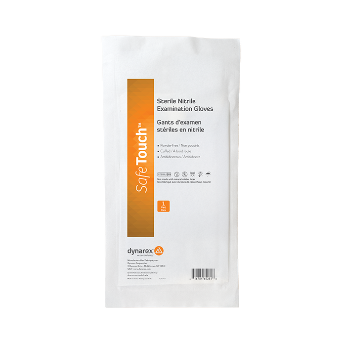 Dynarex Sterile Nitrile Exam Gloves, Powder-Free