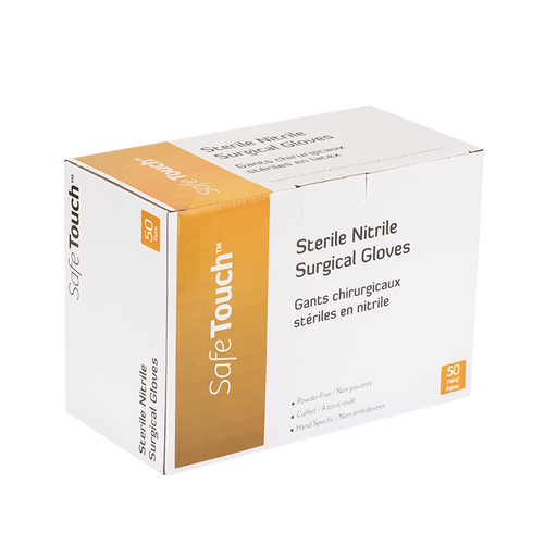 Dynarex Sterile Nitrile Surgical Gloves, Powder-Free