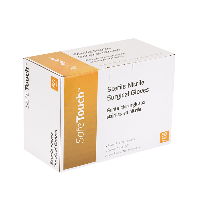 Dynarex Sterile Nitrile Surgical Gloves, Powder-Free