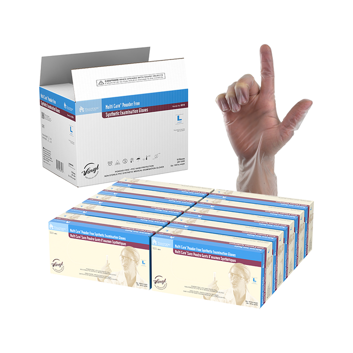 Dynarex Multi Care Vinyl Exam Gloves, Powder-Free